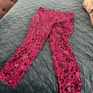 Pink Leopard Print  base pace lululemon Leggings size 12, 23 “ inseam